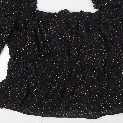 Womens UK Size 4 Topshop Multicoloured Basic Blouse