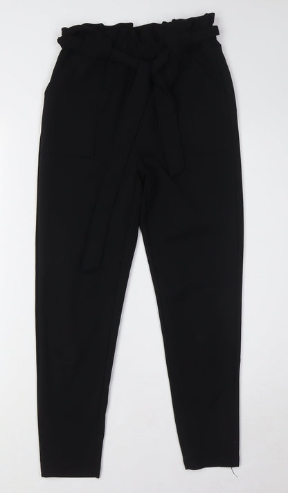 Womens UK Size 8 Boohoo Regular Fit  Black Trousers