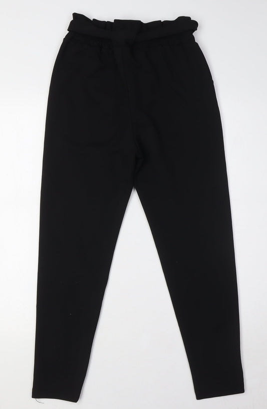 Womens UK Size 8 Boohoo Regular Fit  Black Trousers