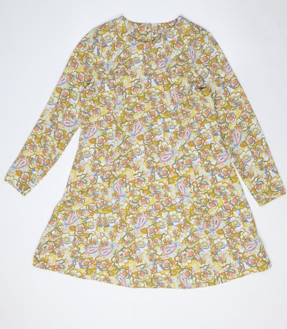 Marks and Spencer Womens Multicoloured Polyester A-Line Size 12 Round Neck - Limited Edition