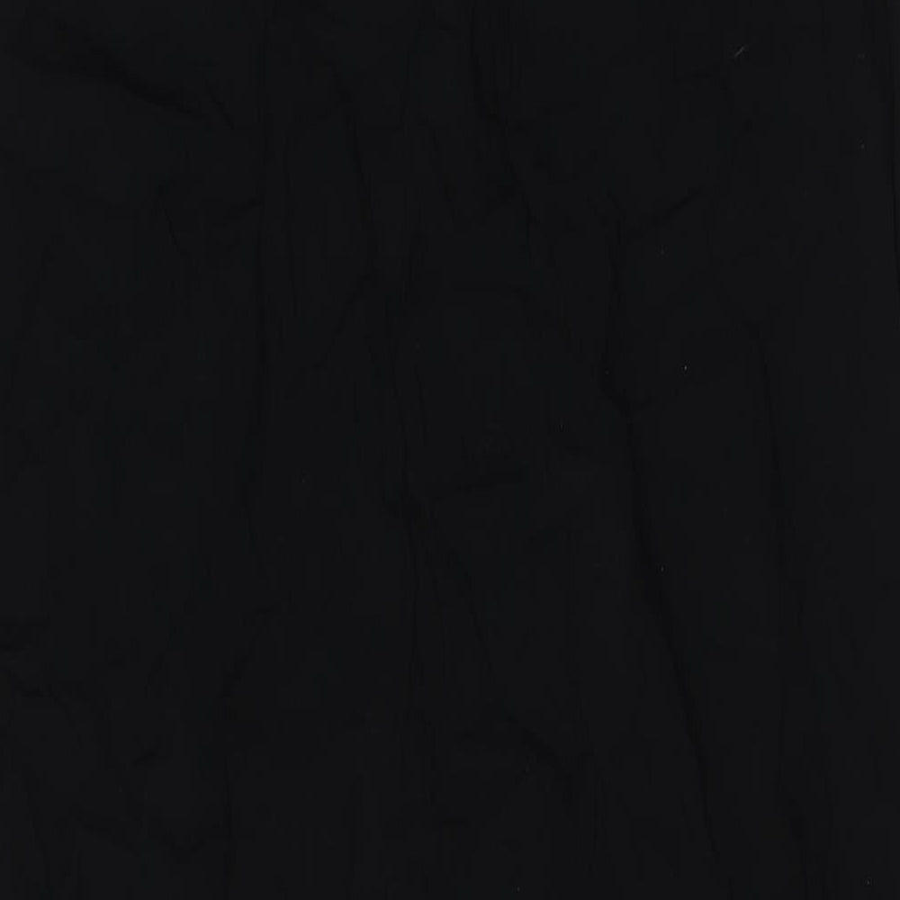 New Look Womens Black Viscose A-Line Skirt Size 8 Tie - Elasticated Waist