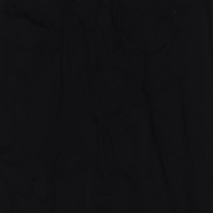 New Look Womens Black Viscose A-Line Skirt Size 8 Tie - Elasticated Waist