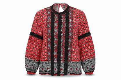 Womens UK Size 12 River Island Red Basic Button-Up