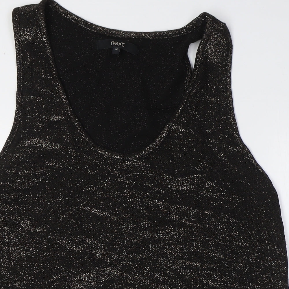 Womens UK Size 14 NEXT Black Basic Tank