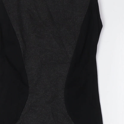 Jacob Womens Black Rayon Bodycon Size S Boat Neck Zip