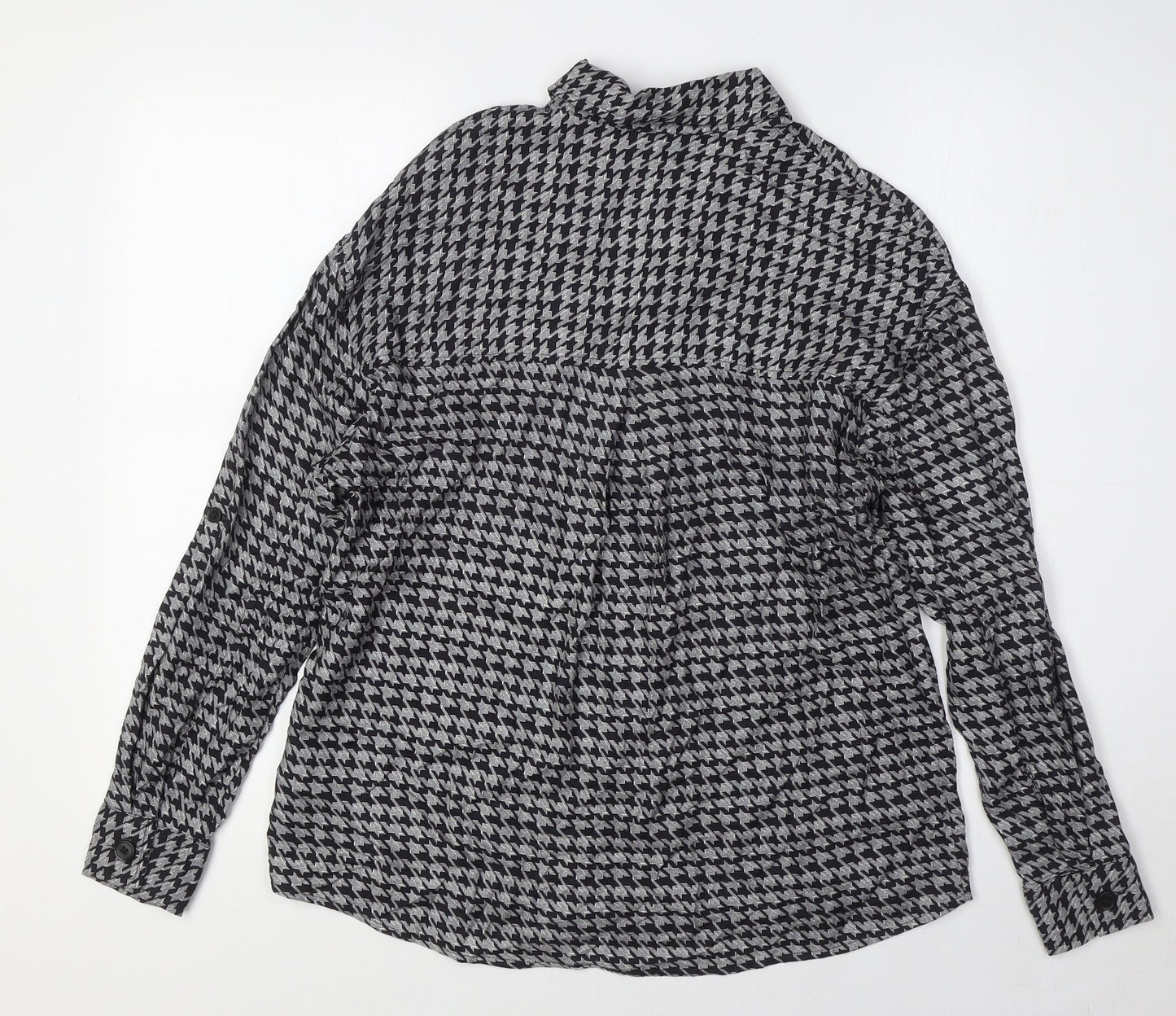 Womens UK Size 6 NEXT Black Basic Button-Up