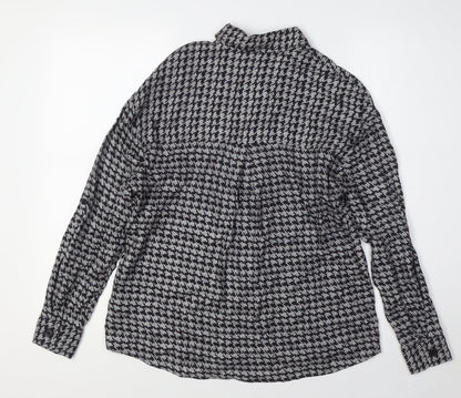 Womens UK Size 6 NEXT Black Basic Button-Up