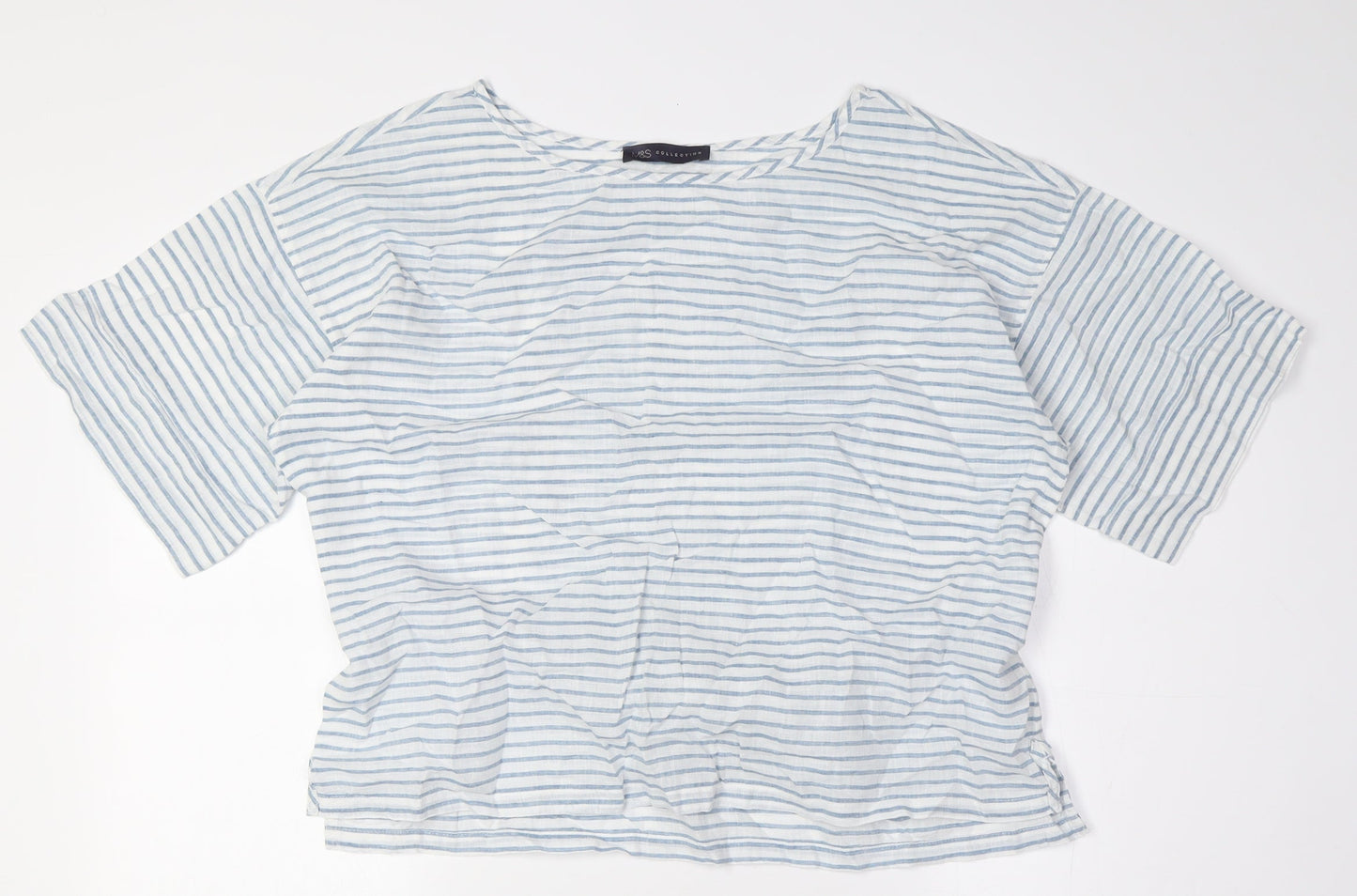 Womens UK Size 12 Marks and Spencer Blue Basic Blouse