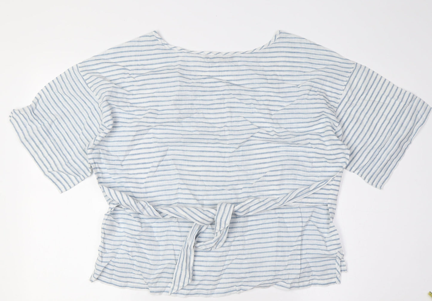 Womens UK Size 12 Marks and Spencer Blue Basic Blouse