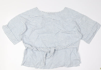 Womens UK Size 12 Marks and Spencer Blue Basic Blouse