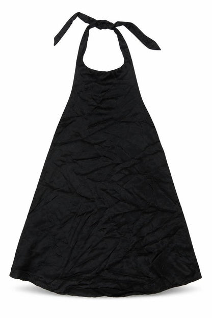 Zara Womens Black Viscose A-Line Size M Halter Button