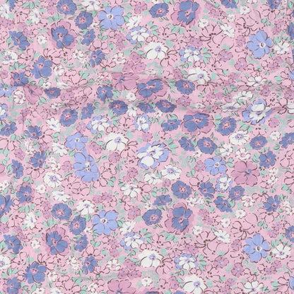 Bonmarché Womens Multicoloured Floral Cotton Top Pyjama Top Size 12 - sIZE 12-14