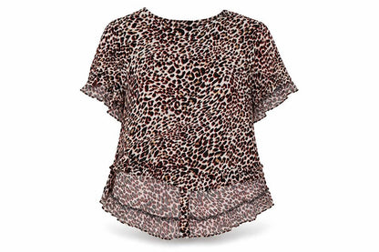 Stella Morgan Womens Multicoloured Animal Print Viscose Basic Button-Up Size 10 Boat Neck - Buttons Down Back