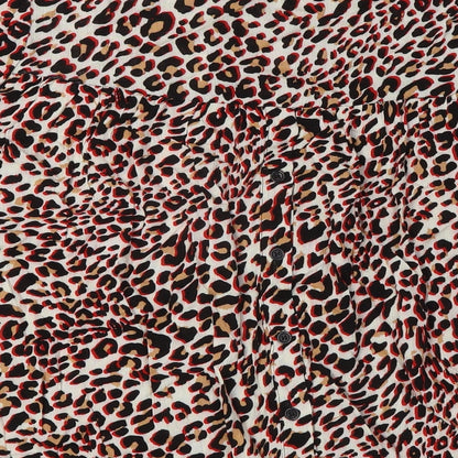 Stella Morgan Womens Multicoloured Animal Print Viscose Basic Button-Up Size 10 Boat Neck - Buttons Down Back