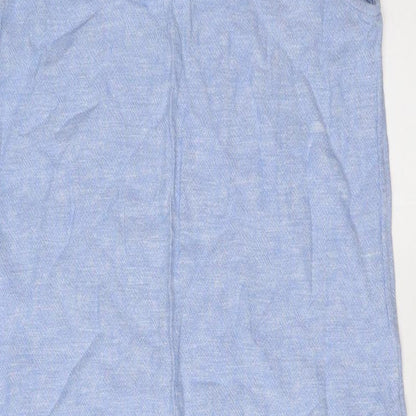 Marks and Spencer Womens Blue Flax A-Line Size 8 Scoop Neck