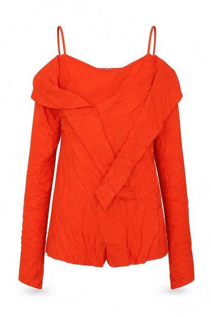 Womens UK Size 10 Glamorous One-Piece Orange Playsuit