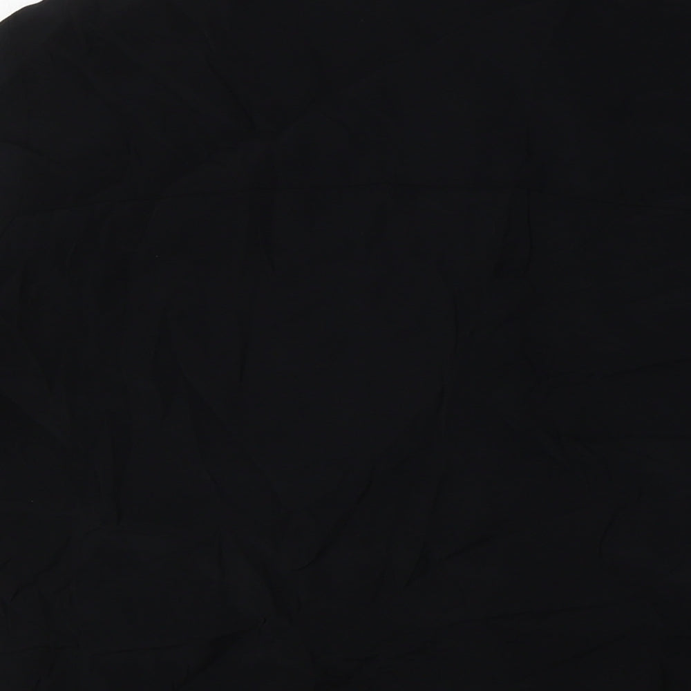 Womens UK Size S Zara Black Basic Button-Up