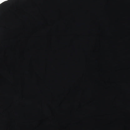 Womens UK Size S Zara Black Basic Button-Up