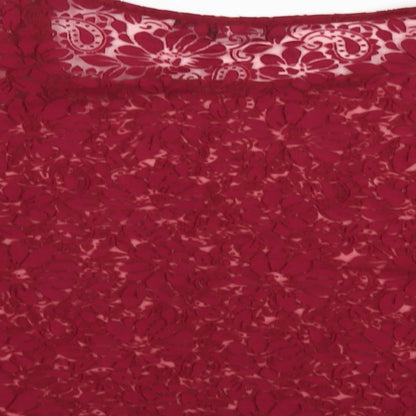 Womens UK Size 14 New Look Red Basic T-Shirt