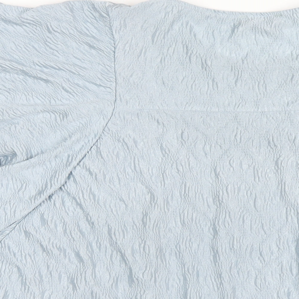 Womens UK Size 12 River Island Blue Basic T-Shirt