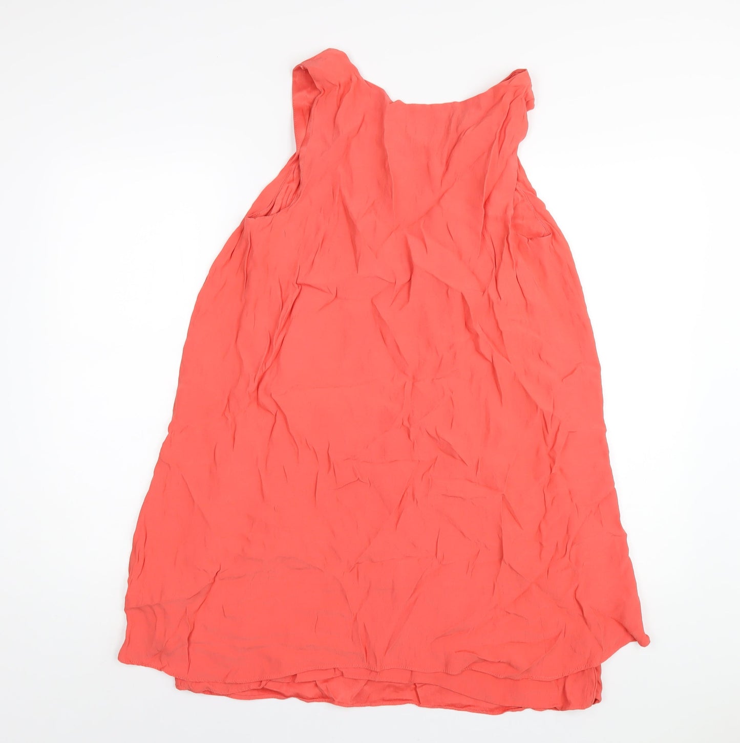 Max Studio Womens Orange Viscose Tank Dress Size L Scoop Neck Pullover