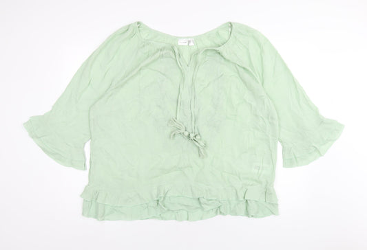 Womens UK Size 20 Body Flirt Green Basic T-Shirt