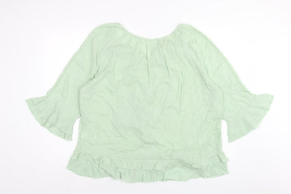 Womens UK Size 20 Body Flirt Green Basic T-Shirt