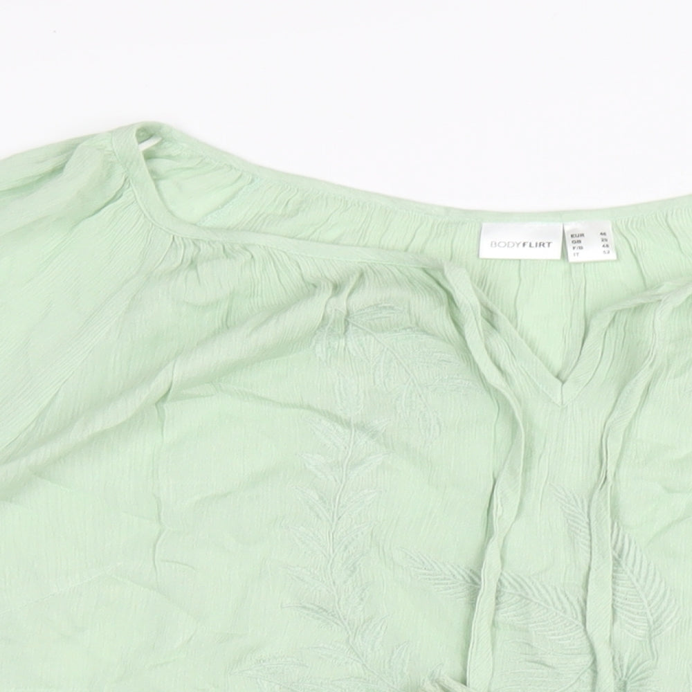 Womens UK Size 20 Body Flirt Green Basic T-Shirt