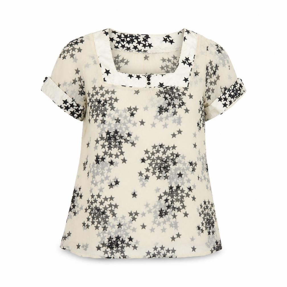 Womens UK Size 14 New Look Ivory Basic T-Shirt