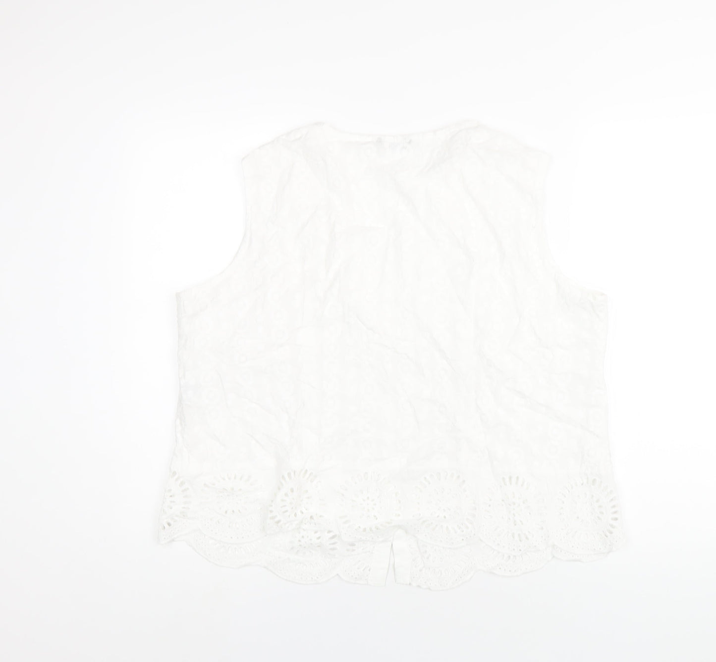 Womens UK Size 16 Roman White Basic T-Shirt