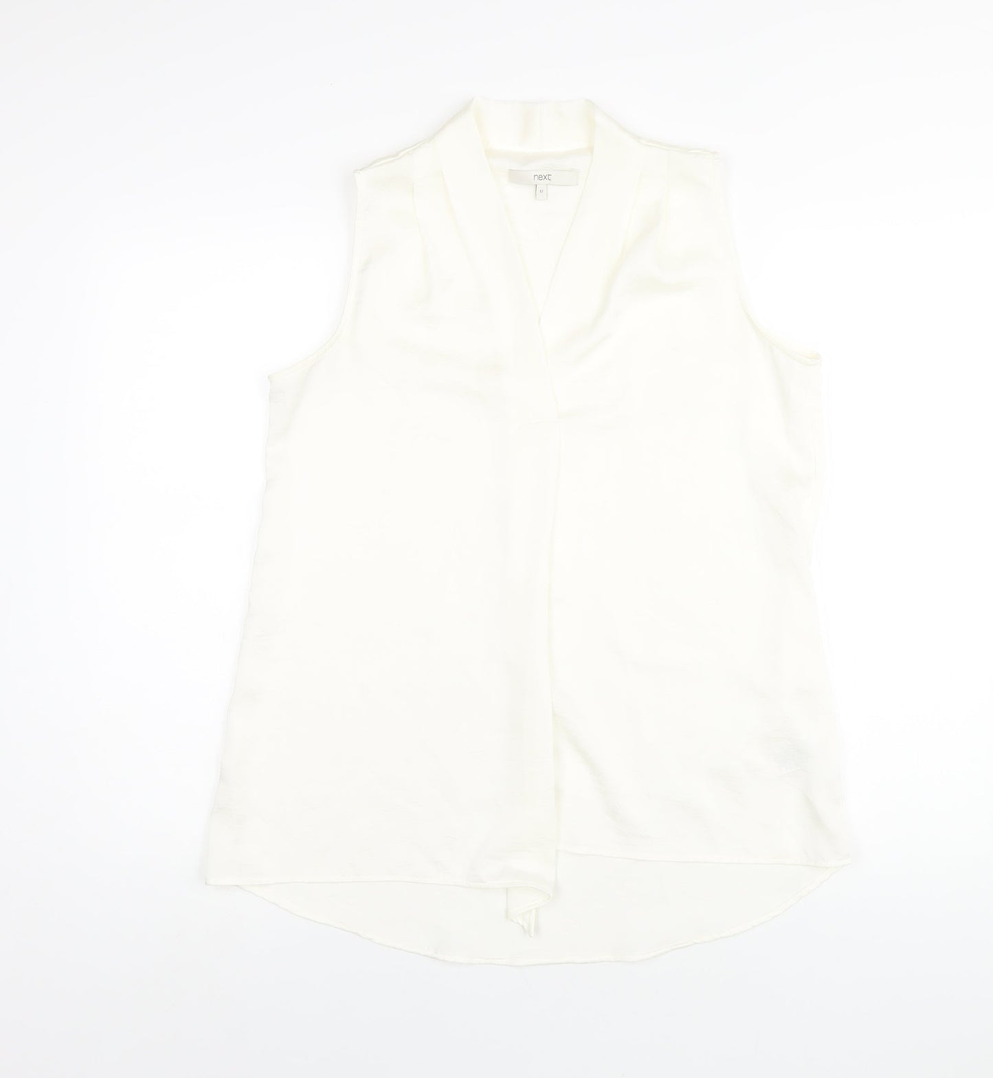 Womens UK Size 12 NEXT Ivory Basic Blouse
