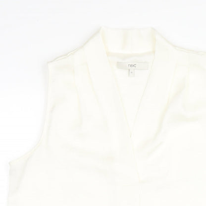 Womens UK Size 12 NEXT Ivory Basic Blouse
