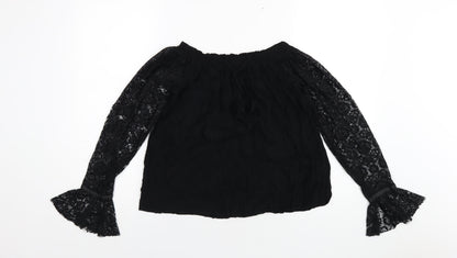 Womens UK Size 10 Marks and Spencer Black Basic T-Shirt
