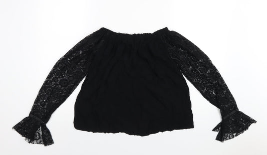 Womens UK Size 10 Marks and Spencer Black Basic T-Shirt