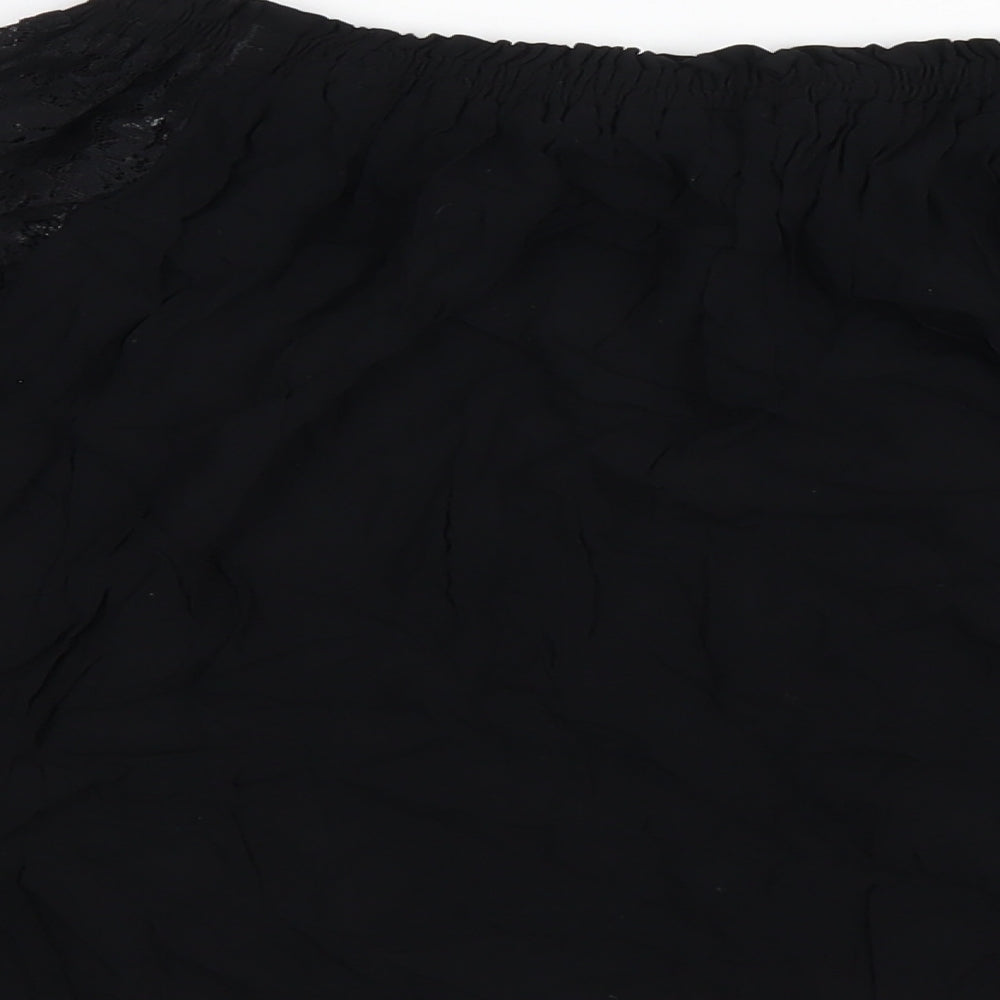 Womens UK Size 10 Marks and Spencer Black Basic T-Shirt