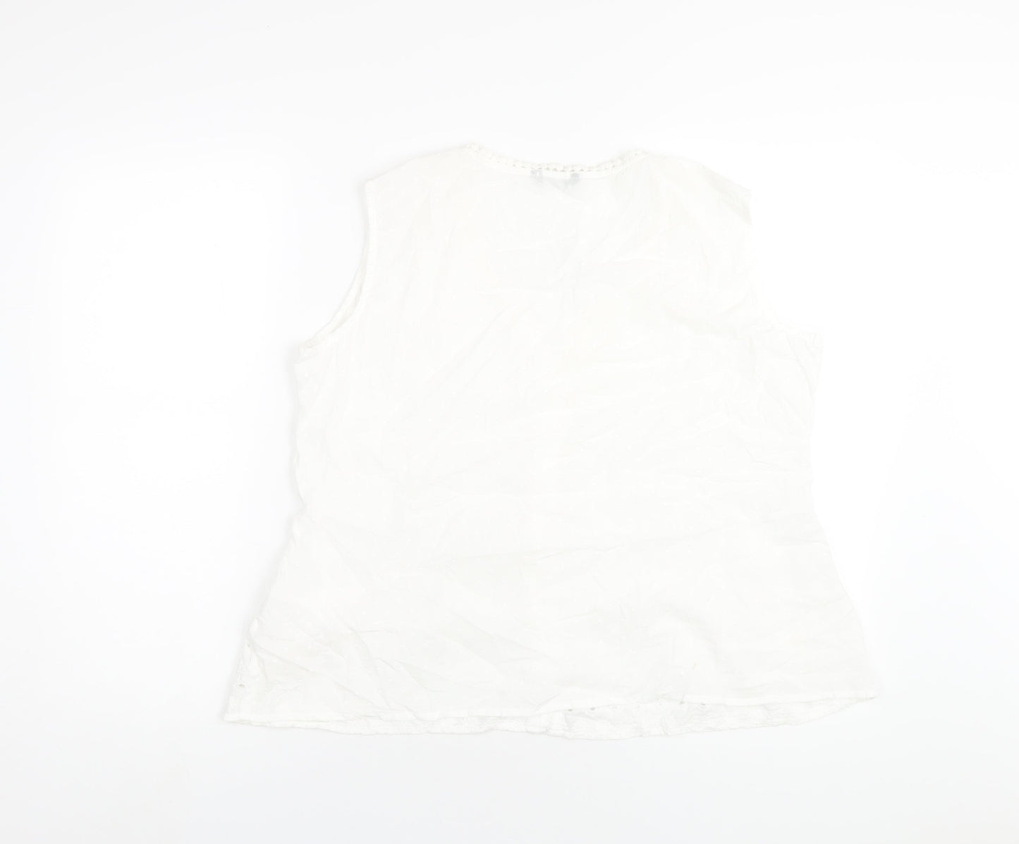 Womens UK Size 12 Roman White Basic T-Shirt