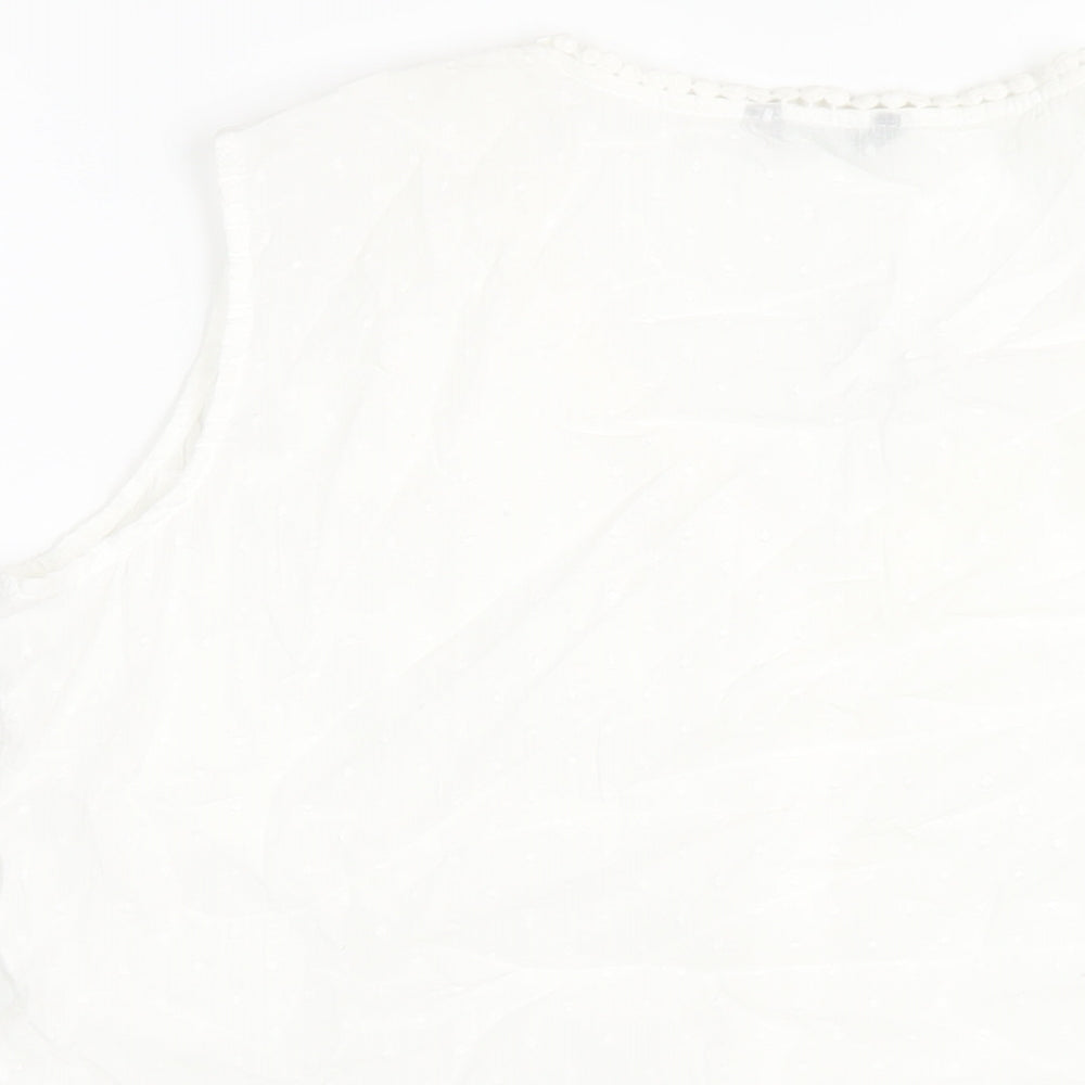 Womens UK Size 12 Roman White Basic T-Shirt