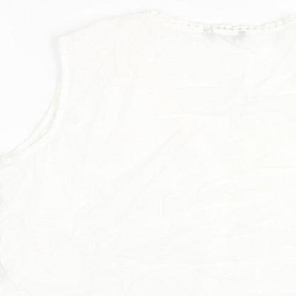 Womens UK Size 12 Roman White Basic T-Shirt