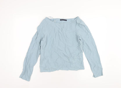 Womens UK Size 6 Marks and Spencer Blue Basic T-Shirt