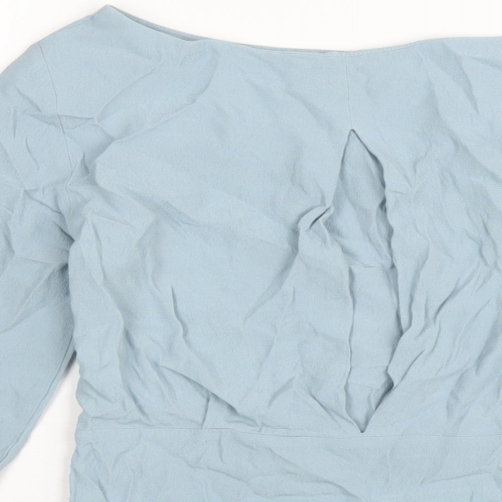 Womens UK Size 6 Marks and Spencer Blue Basic T-Shirt