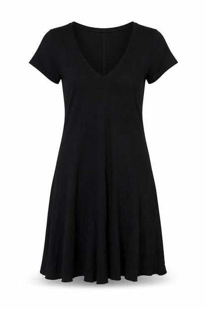Forever 21 Womens Black Viscose A-Line Size S V-Neck Pullover