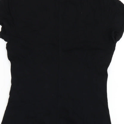 FOREVER 21 Womens Black Viscose A-Line Size S V-Neck Pullover