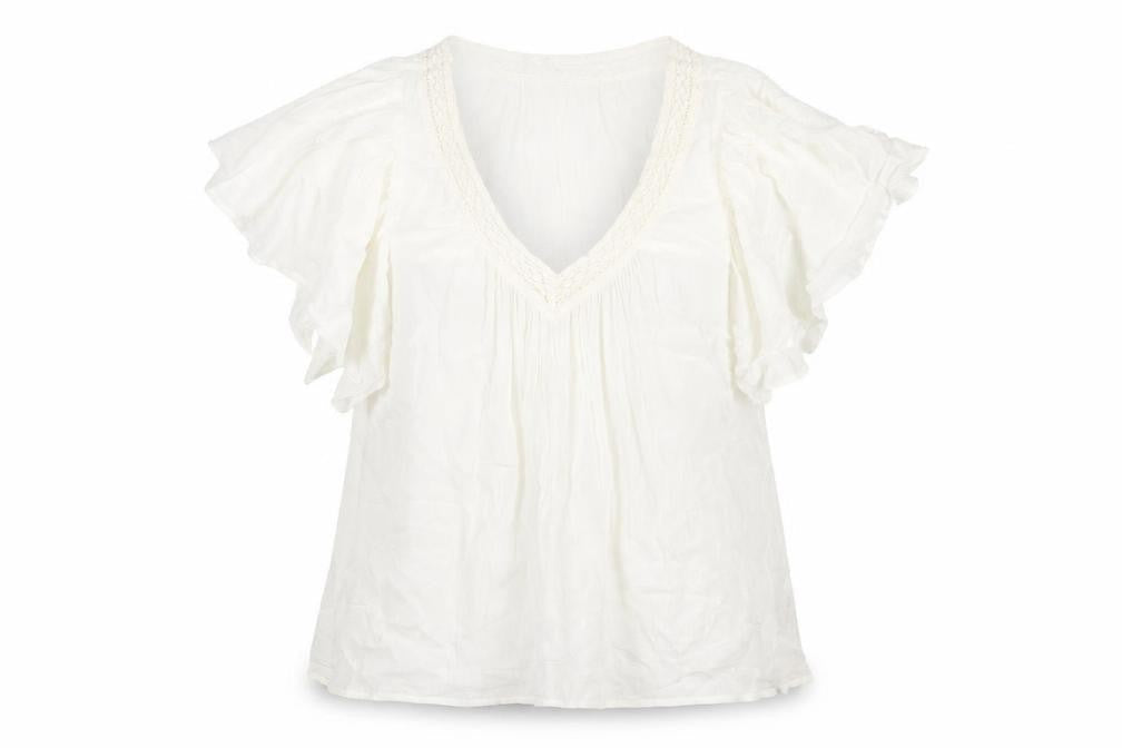 Womens UK Size 14 New Look Ivory Basic Blouse