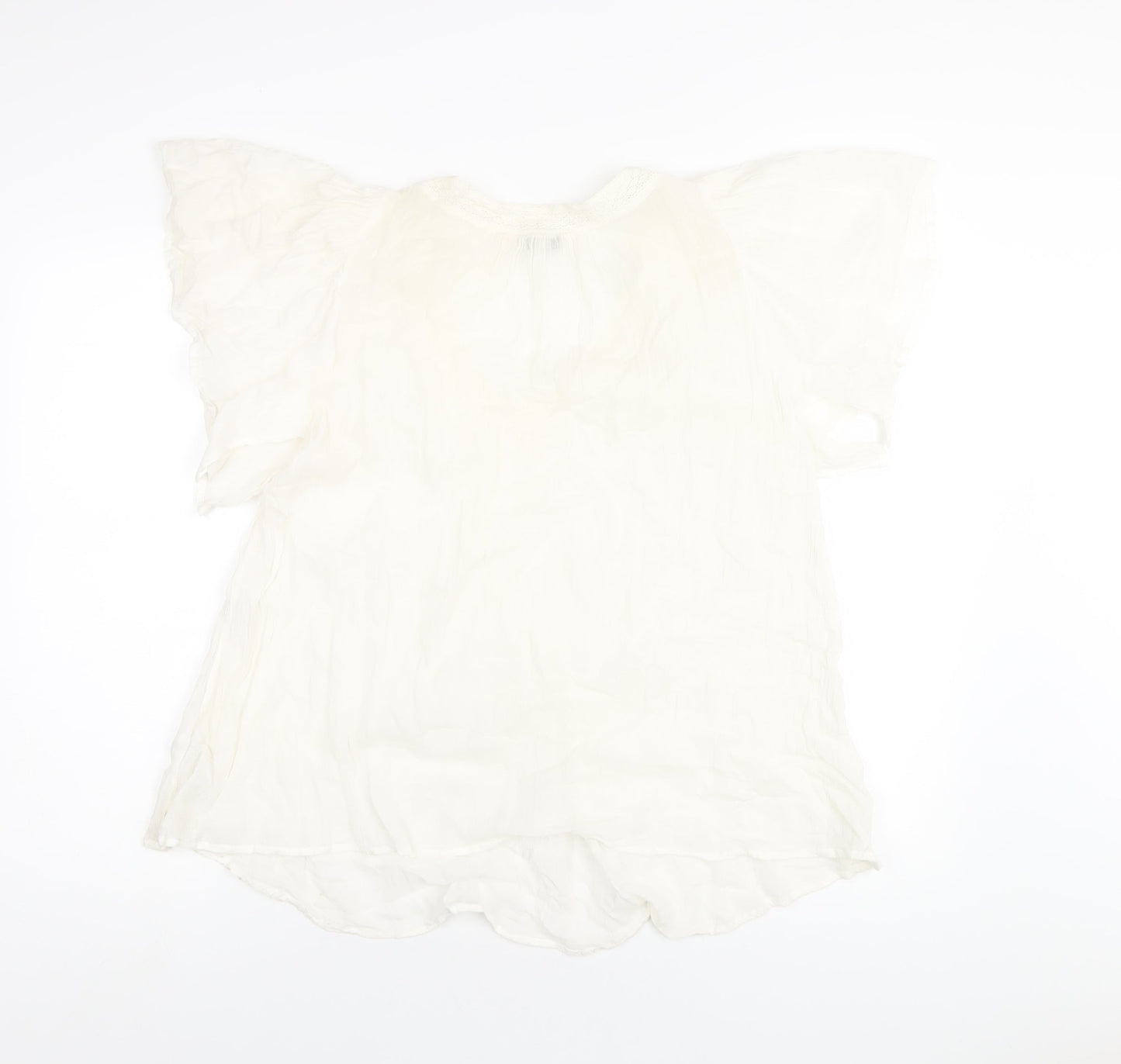 Womens UK Size 14 New Look Ivory Basic Blouse