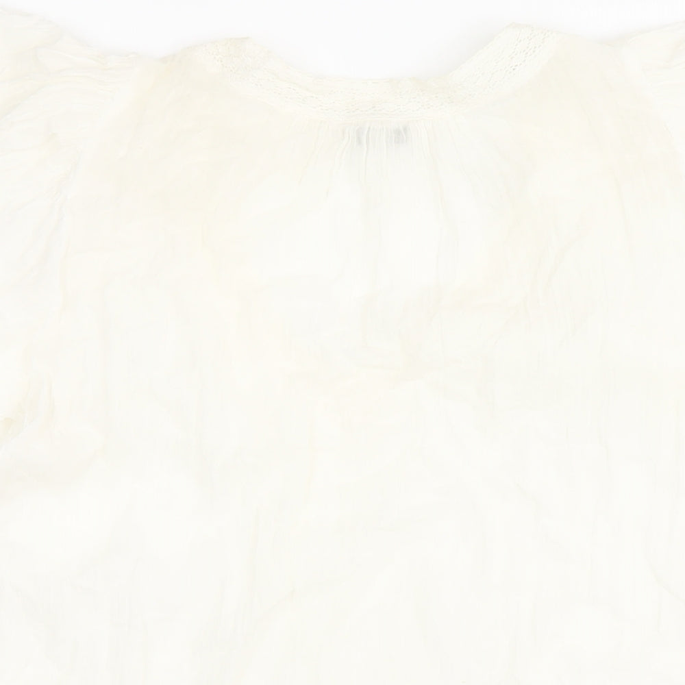 Womens UK Size 14 New Look Ivory Basic Blouse