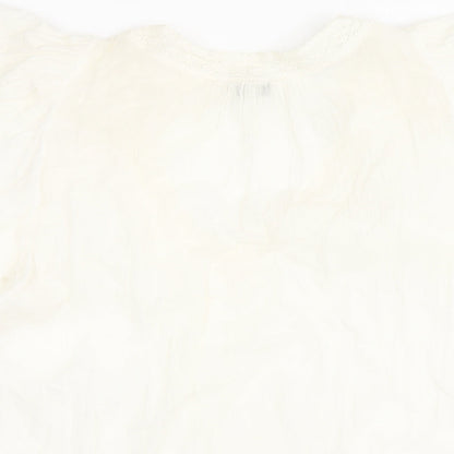 Womens UK Size 14 New Look Ivory Basic Blouse