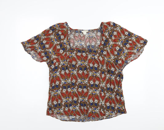 Womens UK Size 14 Monsoon Multicoloured Basic T-Shirt