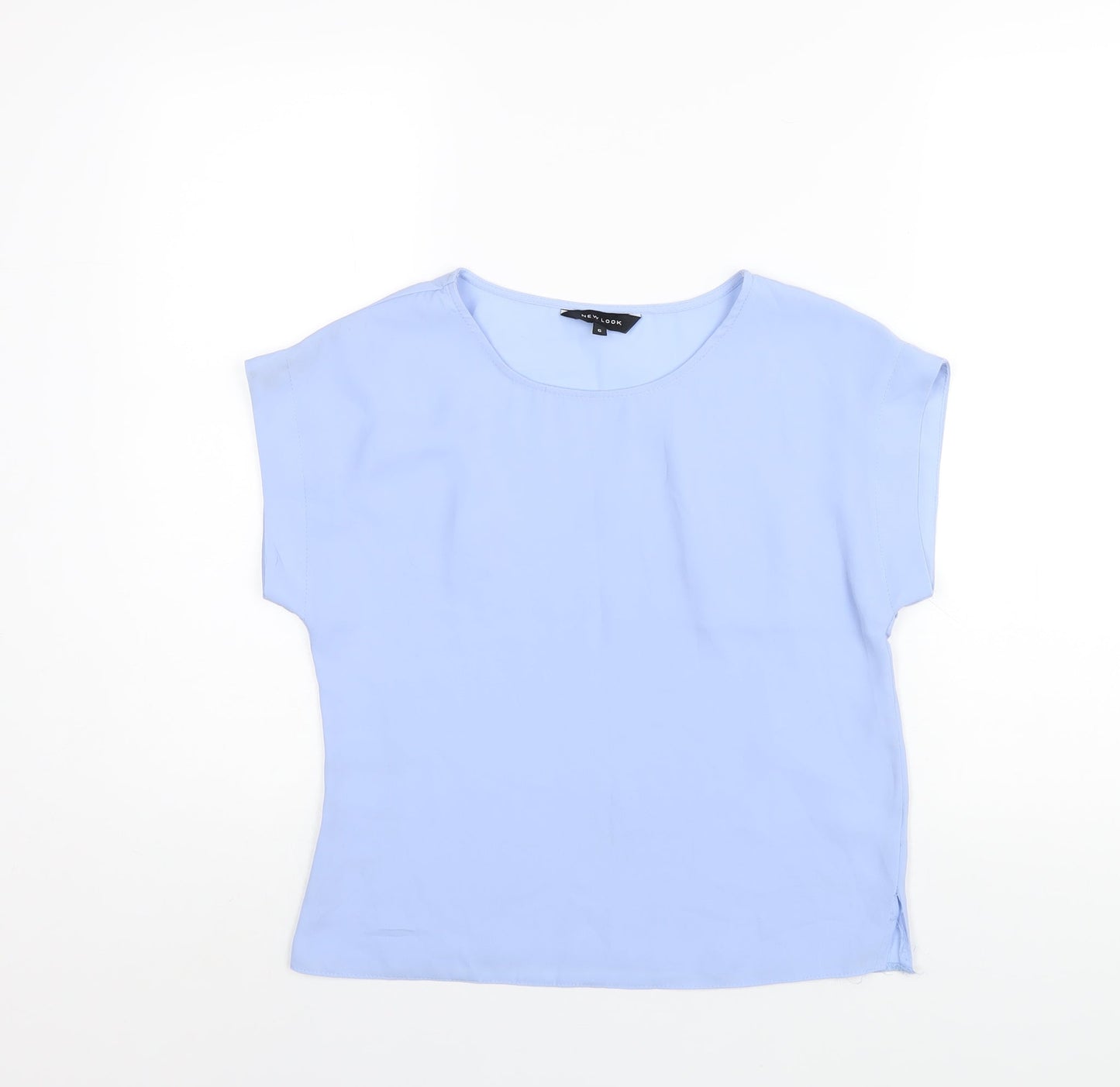 Womens UK Size 6 New Look Blue Basic T-Shirt
