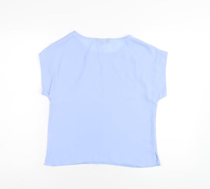 Womens UK Size 6 New Look Blue Basic T-Shirt