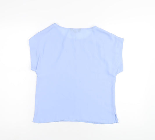 Womens UK Size 6 New Look Blue Basic T-Shirt